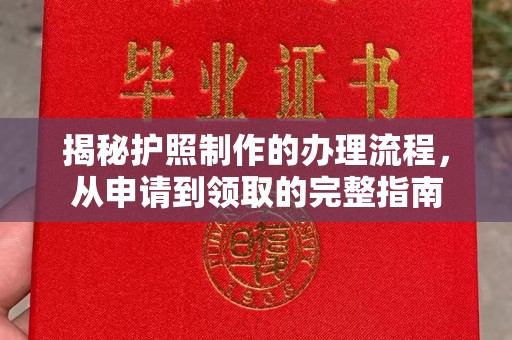 安顺揭秘护照制作的办理流程，从申请到领取的完整指南